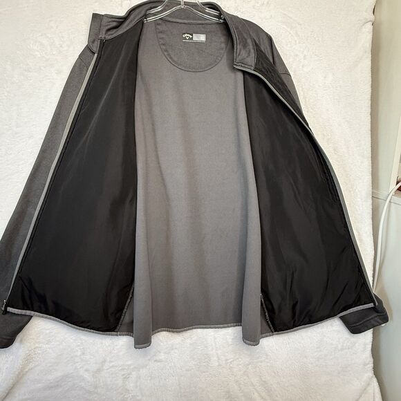 Callaway Quilted Golf Jacket Full Zip Mens XXL 2XL Gray/ Black - Polyester - Picture 7 of 14